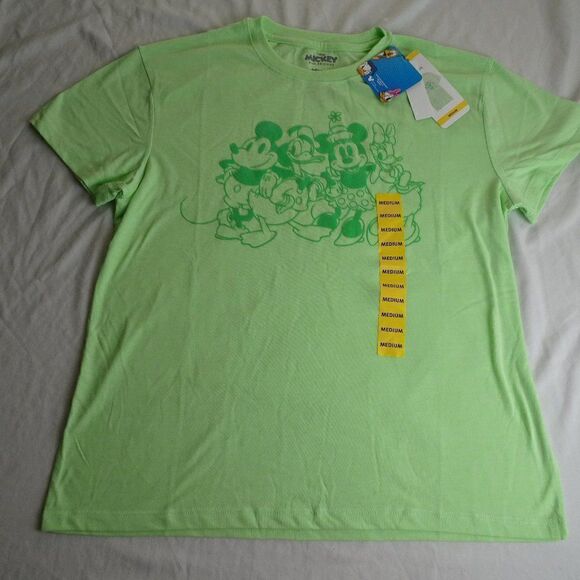 Disney Mickey and Friends Green Shirt Size M - Picture 1 of 6